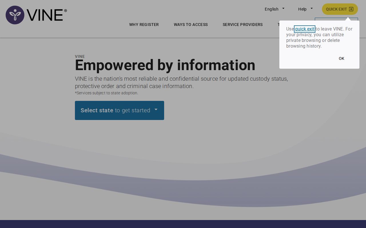 Santa Barbara County VINELink inmate check national entry page